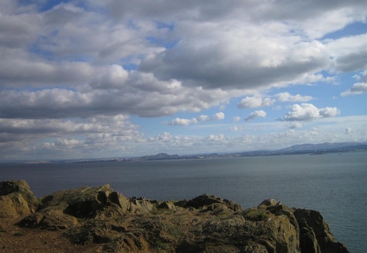 Looking across Forth towards Arthurs Seat