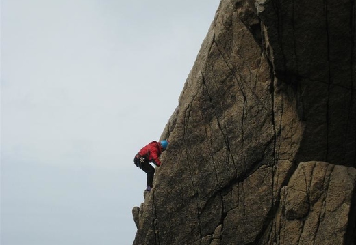 Davey Leading pitch 1 of the Horsemans route (HS)
