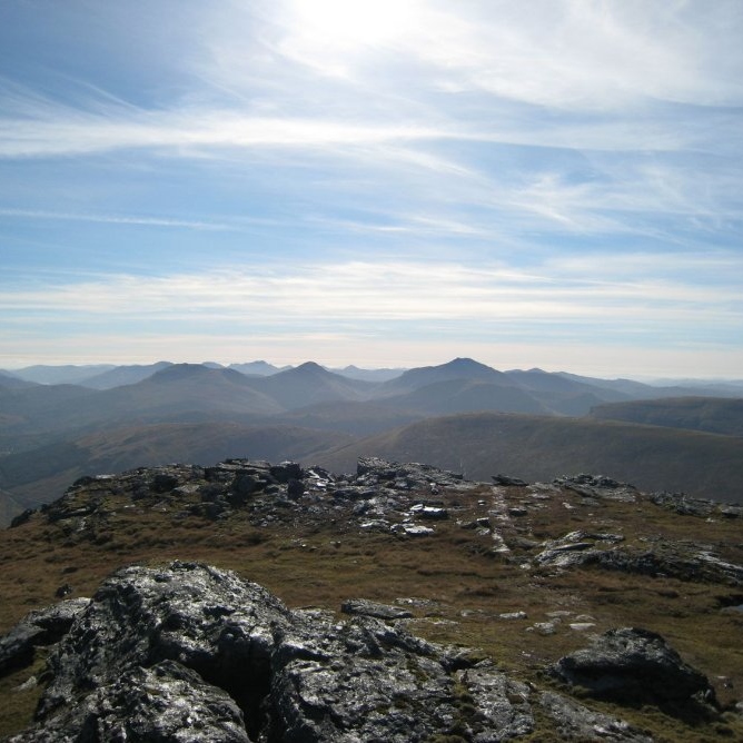 View south from Beinn Dorain summit