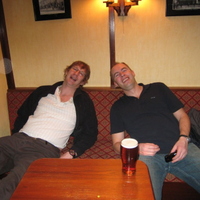 Robert and Drummond in pub