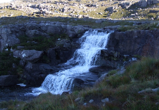 Waterfall coming from Loch Coire Mhic Fhearchair