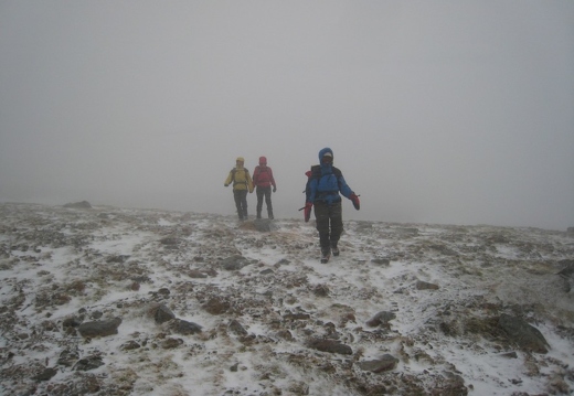 Descending After A Brisk Stop At The Summit After The Weather Turned!