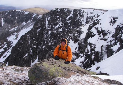 Nigel near the summit of Carn Mor