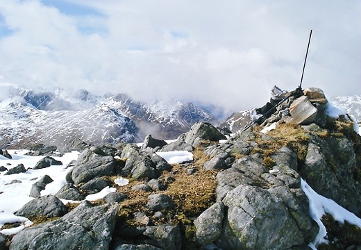 At summit cairn - Sgurr Gaorsaic