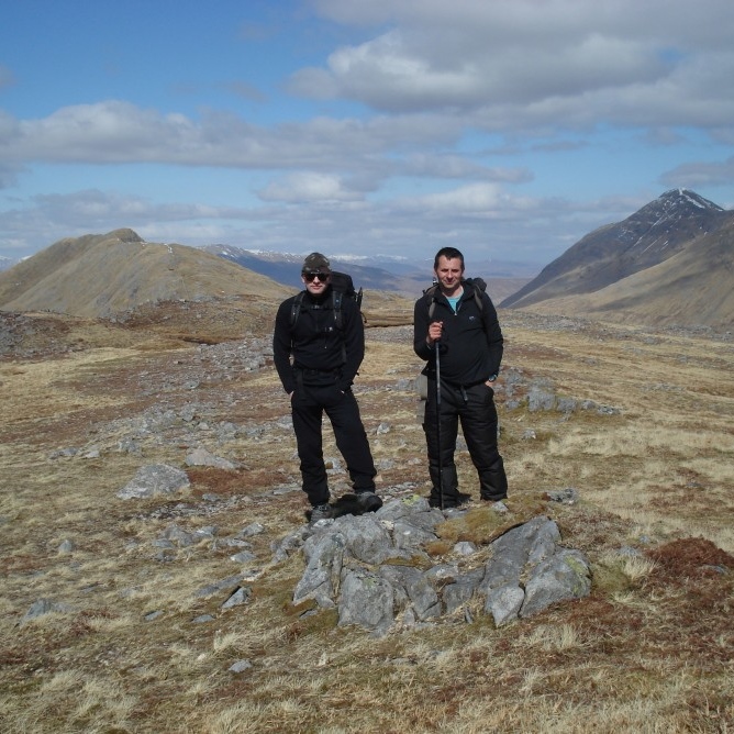 Andy & Rod on ridge to Braigh nan Uamhachan