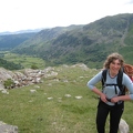 Lucy in hanging valley above Seathwaite