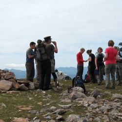 The group at the summit of Sgurr a'Chaorachain
