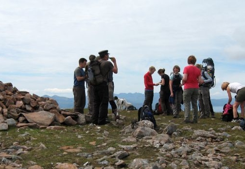The group at the summit of Sgurr a'Chaorachain