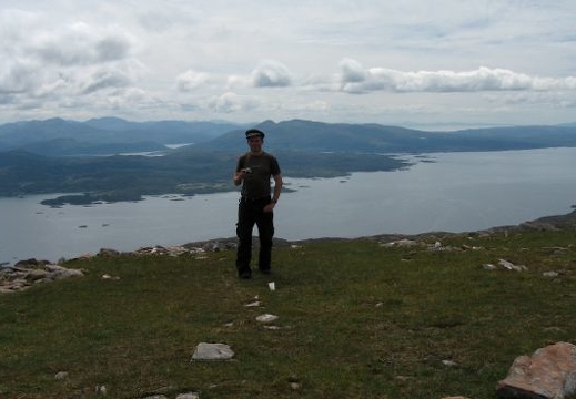 Andy, with Skye, Knoydart and Kintail in the background