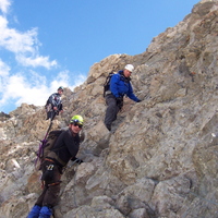Pic de Neige Cordier - Descending scramble from summit