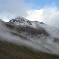 Kreuzspitze after a night's snow and rain