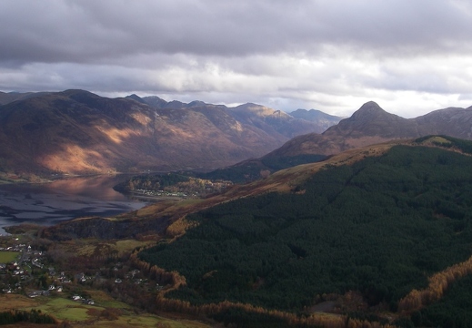 View to Ballachulish with pap of glencoe in view