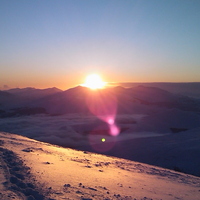Anne walking up the slopes of Beinn a' Chaorainn