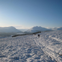 OMC members on the slopes of Beinn Teallach
