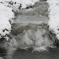 Sunday - frozen stream on way up Stob Corie Sgriodain