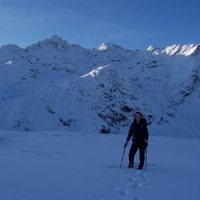 Jeanie with Forcan Ridge behind