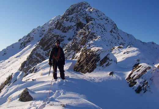Stuart about to embard on Forcan Ridge