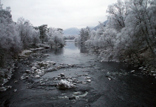 The river Affric in the morning of the last day of 2008