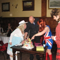 Cutting the cake