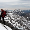 Jen nearing the summit of Sgorr nan Lochan Uaine