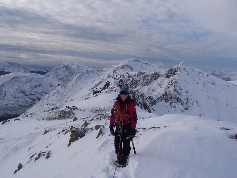 Jeanie on Aonach Eagach.JPG