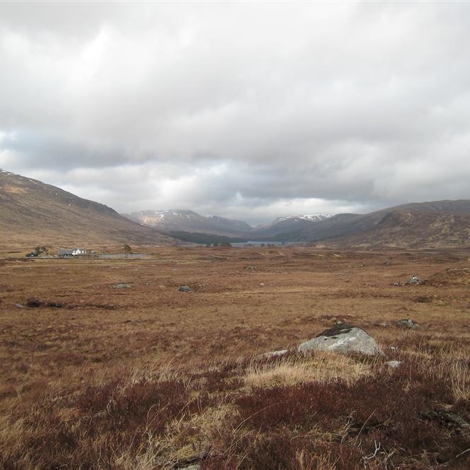 Corrour Station House, Loch Ossian Behind
