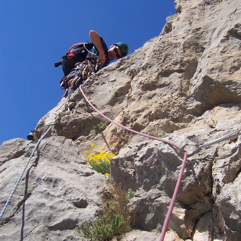Stuart on 2nd pitch of Espolon Central Directa