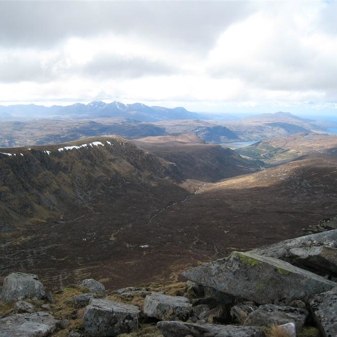 View west from Meall nan Ceapraichean