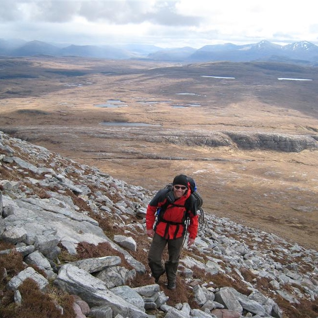 Colin on the lower slopes of Sail Liath