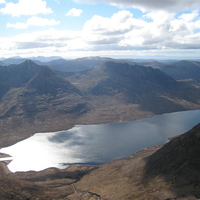 Loch na Sealga with Beinn Dearg Mor behind