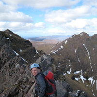 Scott, Sgurr Fiona & Bidein a' Ghlas Thuill behind