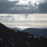 South west from slopes of Bidein a' Ghlas Thuill
