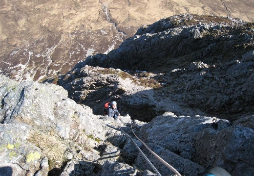 Scott approaching the top of pitch 4