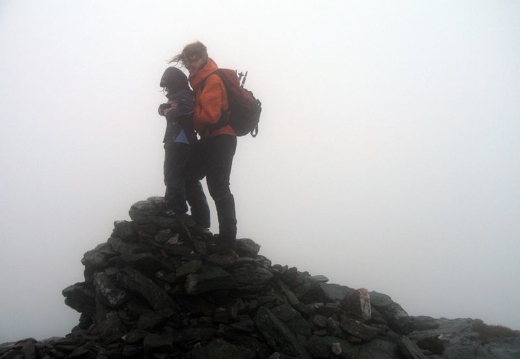 Jean on the final summit of her Munro round, and Cody on her first 