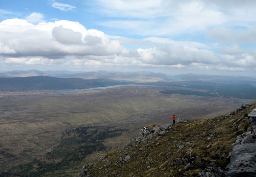 Jean M taking a photo of the group, by the summit of Beinn Achaladair