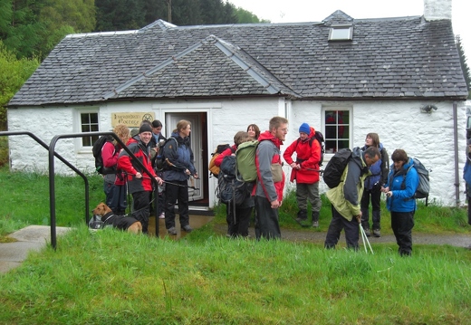 Setting off from the cottage on Saturday morning