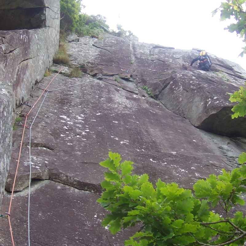 Scratch- lovely traverse with a jam crack to finish