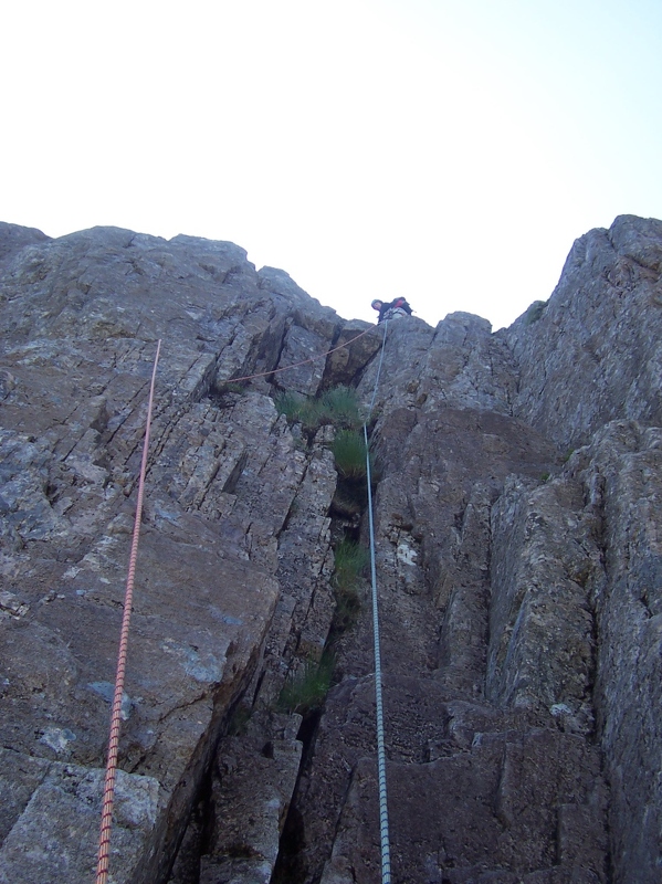 Fracture Route - Jeanie heading up to Crowberry Ridge.JPG