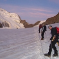 Roche Faurio - Jeanie, Lucy & Nigel heading up Glacier Blanc