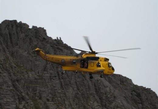 Chopper on excersise - top of Fingers Ridge can be seen behind
