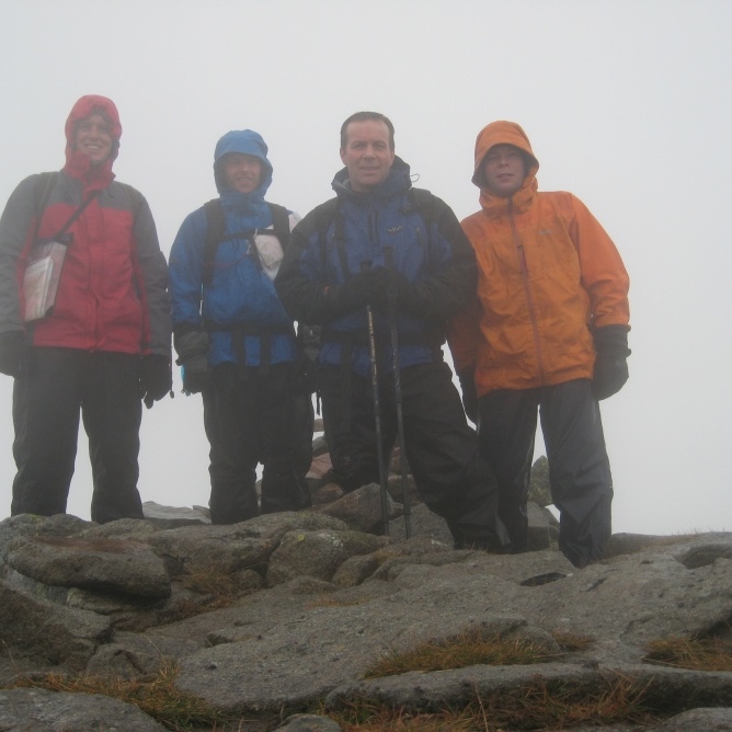 Group shot at summit of Sgor na h-Ulaidh