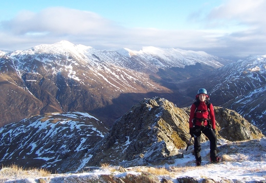 Jeanie on lower section of Forcan Ridge