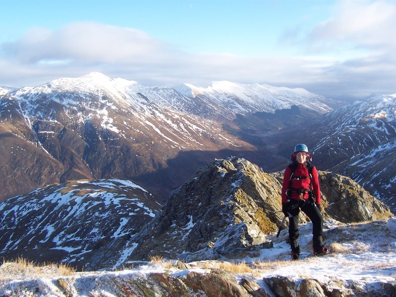 Jeanie on lower section of Forcan Ridge.JPG