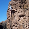 Jeanie 2nding Rockette's climb