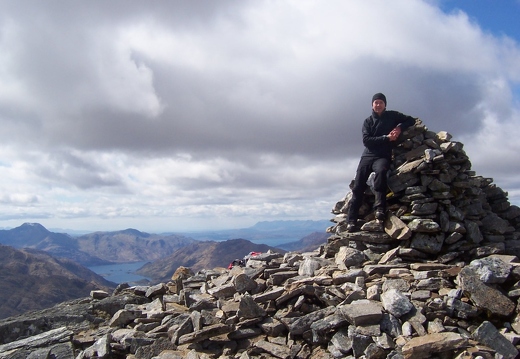 Stuart on the summit of Sgurr a Mhaoraich