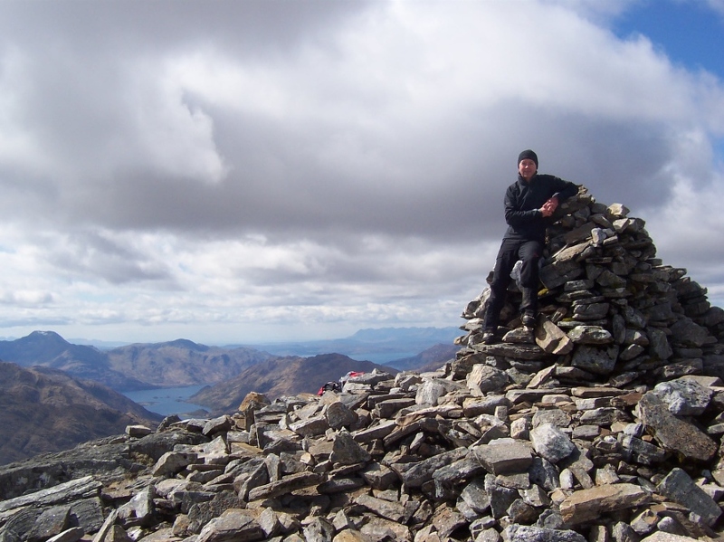 Stuart on the summit of Sgurr a Mhaoraich.JPG