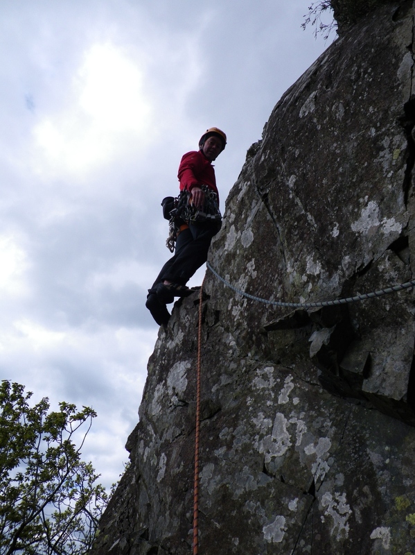 Stuart on 2nd pitch of Brown Crag Wall.JPG