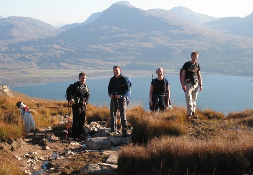 Group shot, Loch Torridon Behind
