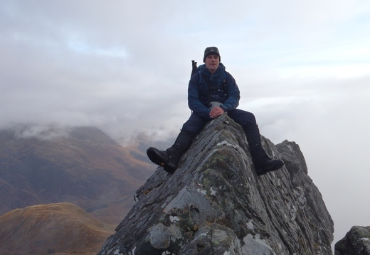Neil risking his manhood to stay atop the Forcan Ridge
