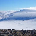 View across to Ben Macdui - note the snowhole city